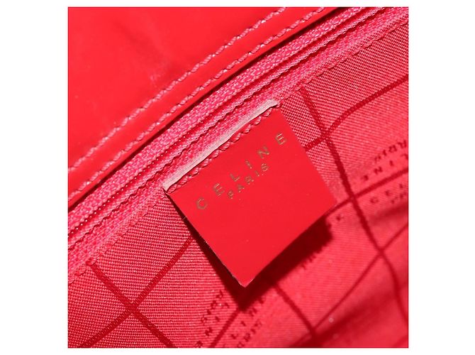 Céline Borsa a mano CELINE in pelle rossa e oro Auth ka3202 Rosso D'oro - vista 17