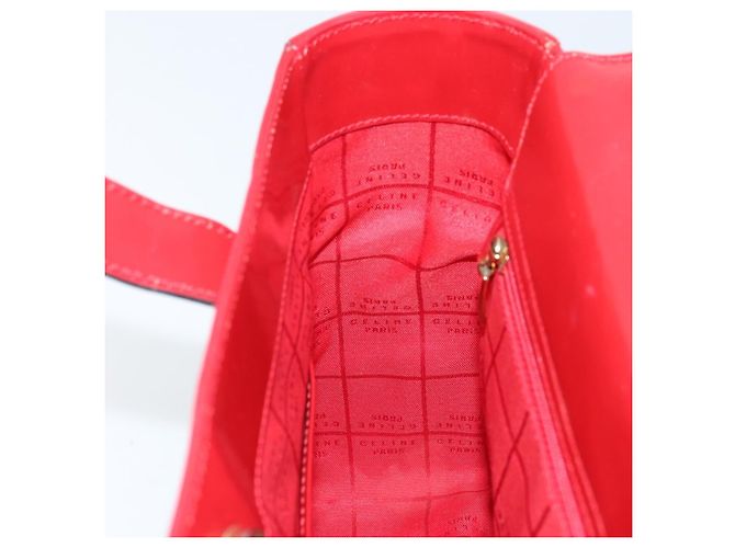 Céline Borsa a mano CELINE in pelle rossa e oro Auth ka3202 Rosso D'oro - vista 19