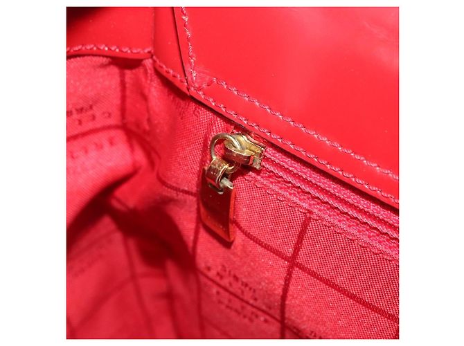 Céline Borsa a mano CELINE in pelle rossa e oro Auth ka3202 Rosso D'oro - vista 20