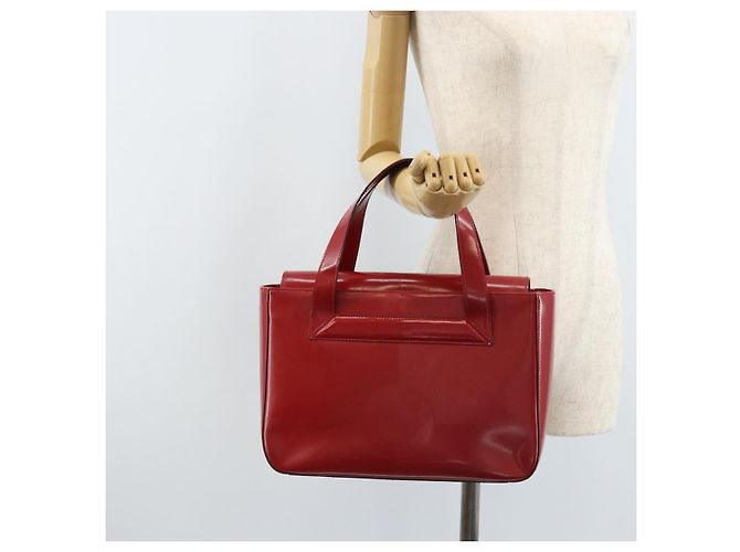 Céline Borsa a mano CELINE in pelle rossa e oro Auth ka3202 Rosso D'oro - vista 22