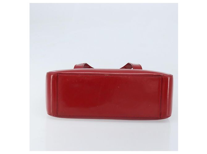 Céline Borsa a mano CELINE in pelle rossa e oro Auth ka3202 Rosso D'oro - vista 5