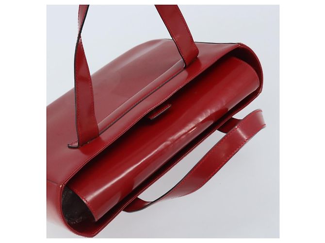 Céline Borsa a mano CELINE in pelle rossa e oro Auth ka3202 Rosso D'oro - vista 6