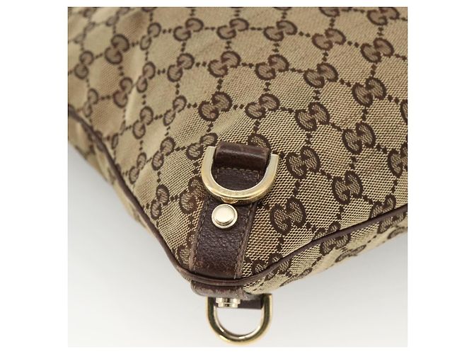 Gucci Borsa a Spalla Abbey GG Canvas Beige Oro 131326 Auth ARZ287 D'oro - vista 11