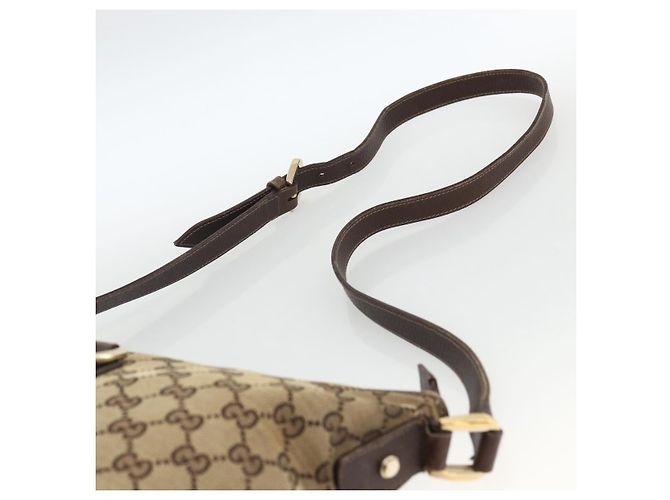 Gucci Borsa a Spalla Abbey GG Canvas Beige Oro 131326 Auth ARZ287 D'oro - vista 8