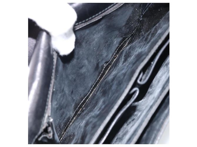Céline CELINE Pferdewagen Schultertasche aus Leder Schwarz Gold Auth ep13857 Golden - Ansicht 12