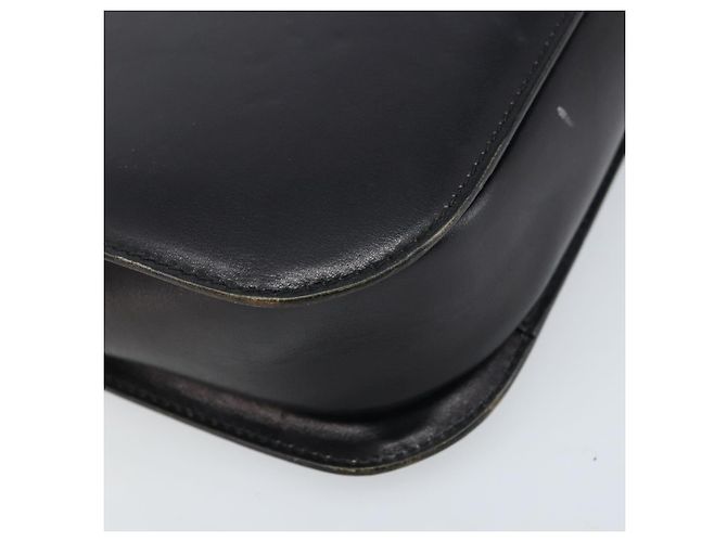 Céline CELINE Pferdewagen Schultertasche aus Leder Schwarz Gold Auth ep13857 Golden - Ansicht 16