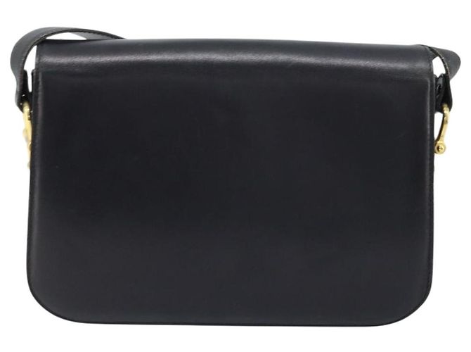 Céline CELINE Pferdewagen Schultertasche aus Leder Schwarz Gold Auth ep13857 Golden - Ansicht 2