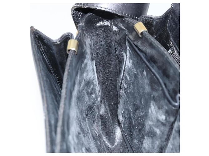 Céline CELINE Pferdewagen Schultertasche aus Leder Schwarz Gold Auth ep13857 Golden - Ansicht 20