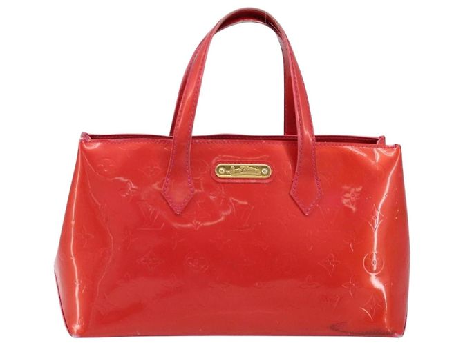 LOUIS VUITTON Borsa Wilshire Boulevard Monogram Vernis Rose Pop M93643 Auth 170093 Rosa - vista 13