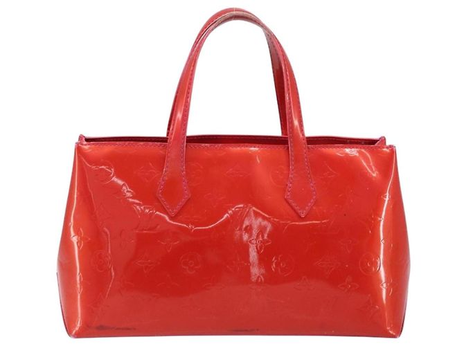 LOUIS VUITTON Borsa Wilshire Boulevard Monogram Vernis Rose Pop M93643 Auth 170093 Rosa - vista 2