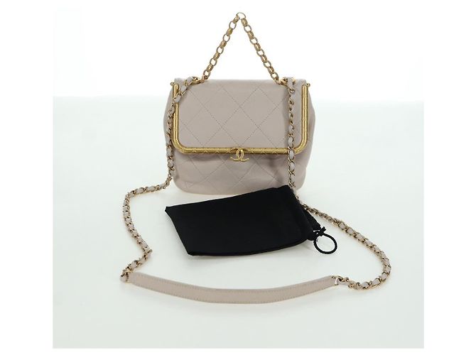 Borsa a Spalla CHANEL Chain Matelassé in Pelle di Agnello 2way Rosa Oro CC Auth ARZ510V D'oro - vista 12