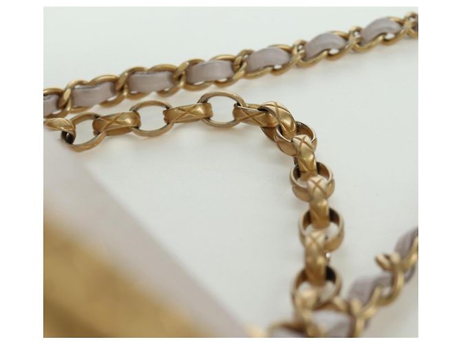 Borsa a Spalla CHANEL Chain Matelassé in Pelle di Agnello 2way Rosa Oro CC Auth ARZ510V D'oro - vista 15