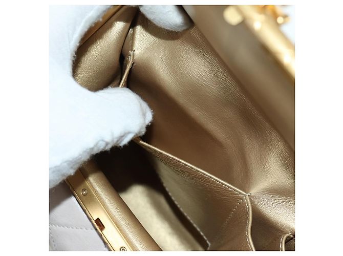 Borsa a Spalla CHANEL Chain Matelassé in Pelle di Agnello 2way Rosa Oro CC Auth ARZ510V D'oro - vista 26