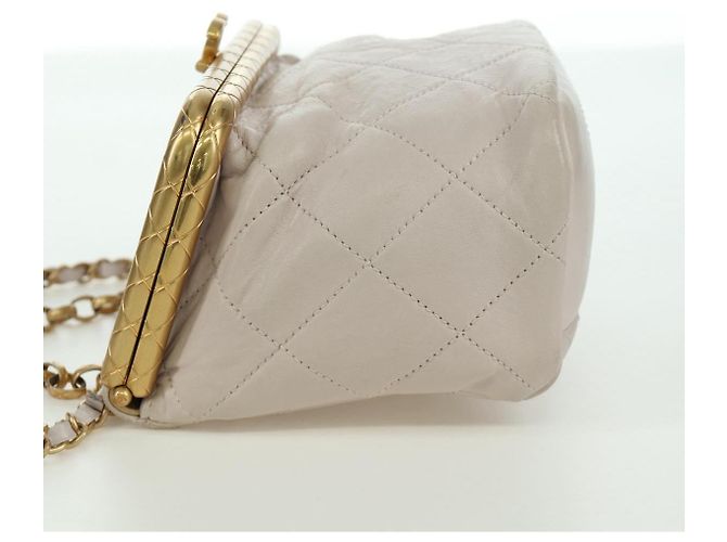 Borsa a Spalla CHANEL Chain Matelassé in Pelle di Agnello 2way Rosa Oro CC Auth ARZ510V D'oro - vista 3