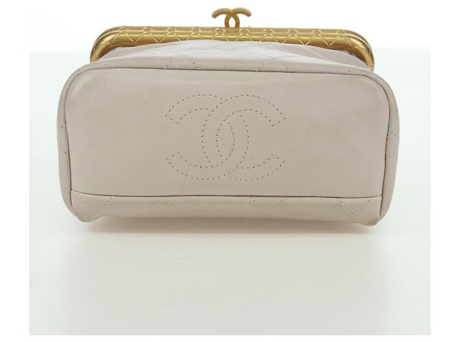 Borsa a Spalla CHANEL Chain Matelassé in Pelle di Agnello 2way Rosa Oro CC Auth ARZ510V D'oro - vista 5