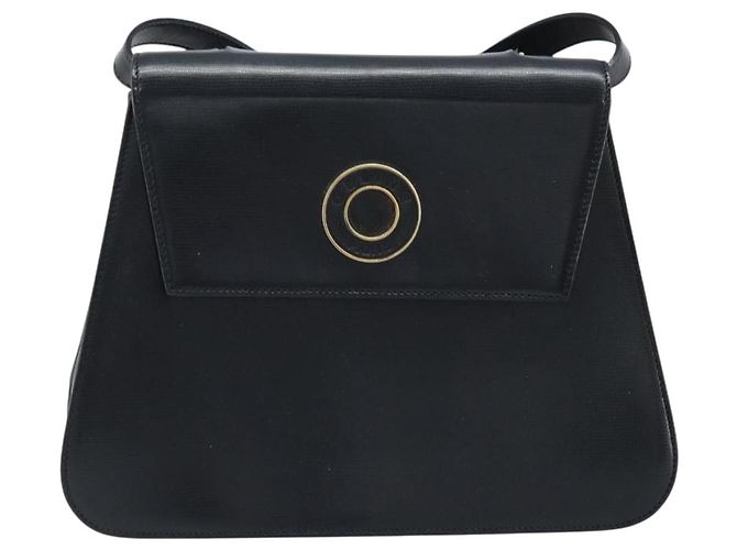 Céline Borsa a mano CELINE in pelle 2 in 1 nera e oro Auth mr2055 Nero D'oro - vista 13