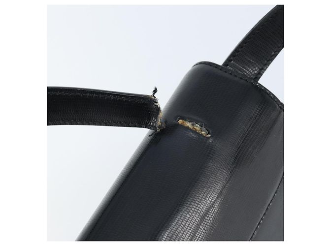 Céline Borsa a mano CELINE in pelle 2 in 1 nera e oro Auth mr2055 Nero D'oro - vista 14