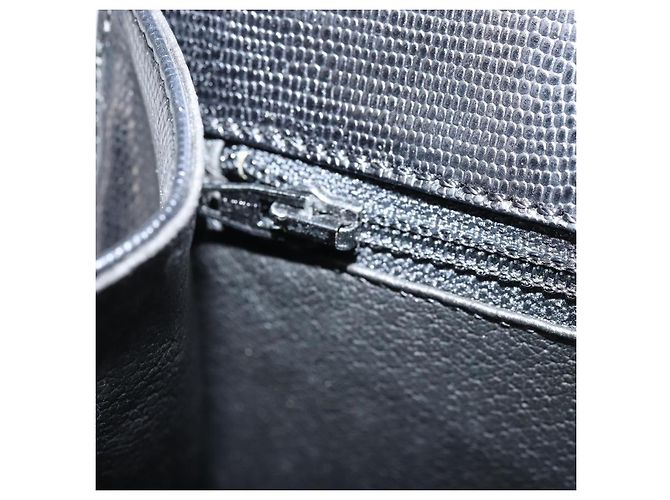 Céline Borsa a mano CELINE in pelle 2 in 1 nera e oro Auth mr2055 Nero D'oro - vista 24
