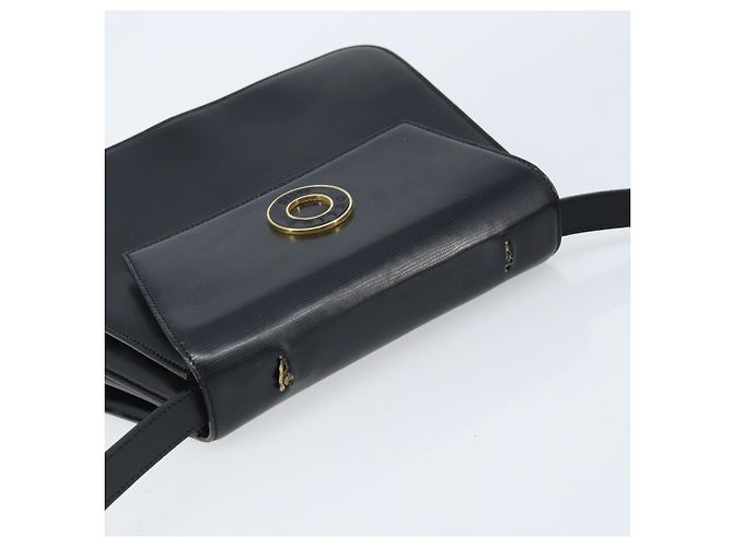 Céline Borsa a mano CELINE in pelle 2 in 1 nera e oro Auth mr2055 Nero D'oro - vista 6