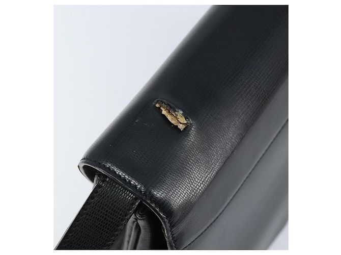 Céline Borsa a mano CELINE in pelle 2 in 1 nera e oro Auth mr2055 Nero D'oro - vista 7