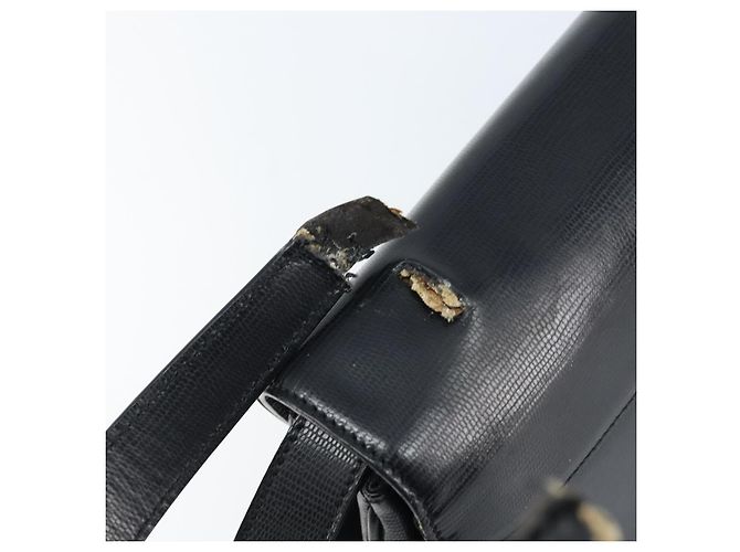 Céline Borsa a mano CELINE in pelle 2 in 1 nera e oro Auth mr2055 Nero D'oro - vista 8