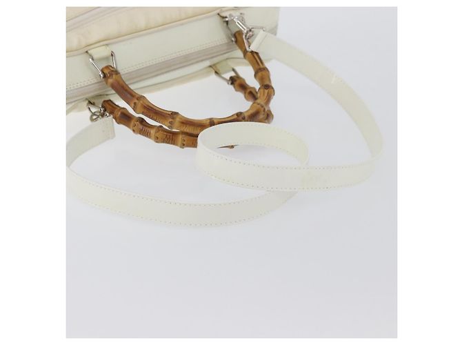 Borsa a Mano GUCCI Nylon 2way Argento Bianco 000 2040 0538 Auth ka3126 - vista 10