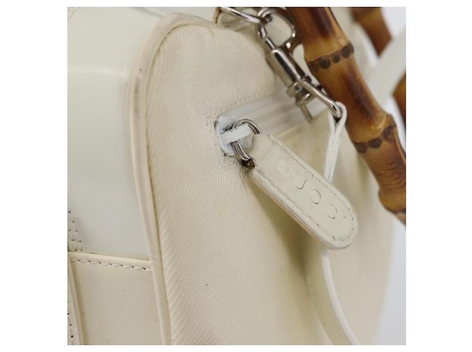 Borsa a Mano GUCCI Nylon 2way Argento Bianco 000 2040 0538 Auth ka3126 - vista 18