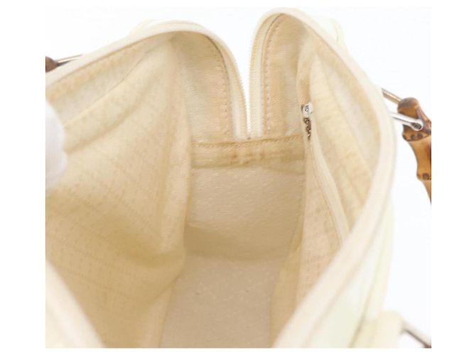Borsa a Mano GUCCI Nylon 2way Argento Bianco 000 2040 0538 Auth ka3126 - vista 22