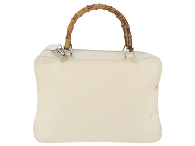 Borsa a Mano GUCCI Nylon 2way Argento Bianco 000 2040 0538 Auth ka3126 - vista 3