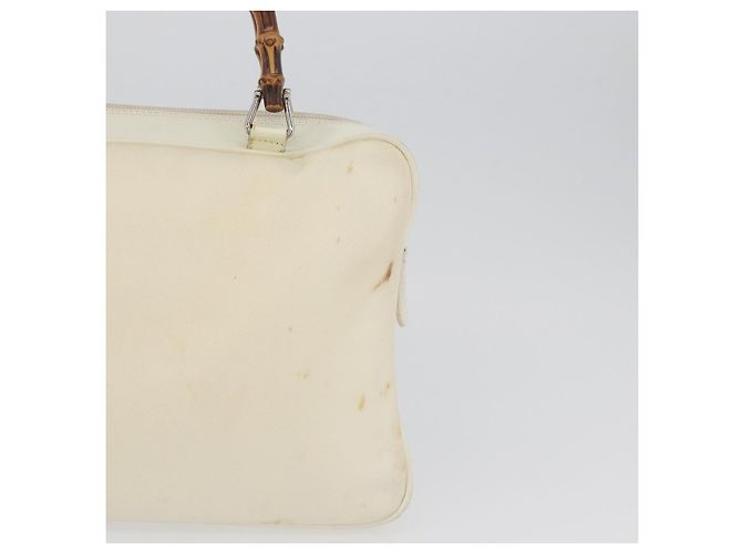 Borsa a Mano GUCCI Nylon 2way Argento Bianco 000 2040 0538 Auth ka3126 - vista 4