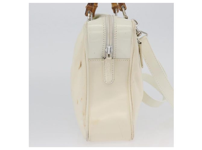 Borsa a Mano GUCCI Nylon 2way Argento Bianco 000 2040 0538 Auth ka3126 - vista 6