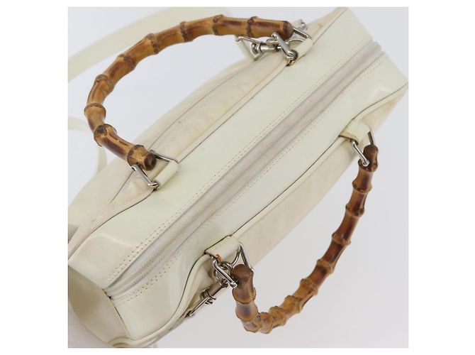 Borsa a Mano GUCCI Nylon 2way Argento Bianco 000 2040 0538 Auth ka3126 - vista 7
