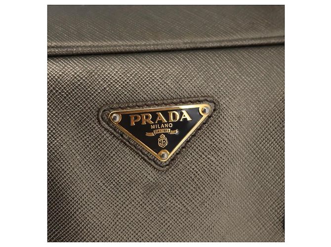 Saffiano PRADA Borsa a mano in pelle Safiano oro Auth am11051A D'oro - vista 18