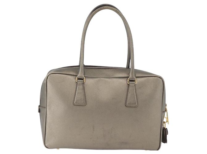 Saffiano PRADA Borsa a mano in pelle Safiano oro Auth am11051A D'oro - vista 2
