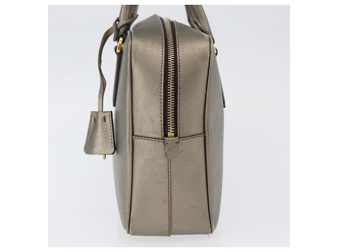 Saffiano PRADA Borsa a mano in pelle Safiano oro Auth am11051A D'oro - vista 3