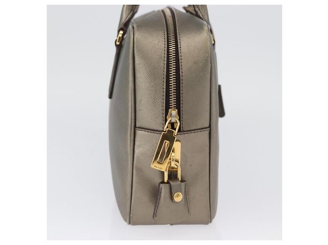 Saffiano PRADA Borsa a mano in pelle Safiano oro Auth am11051A D'oro - vista 4