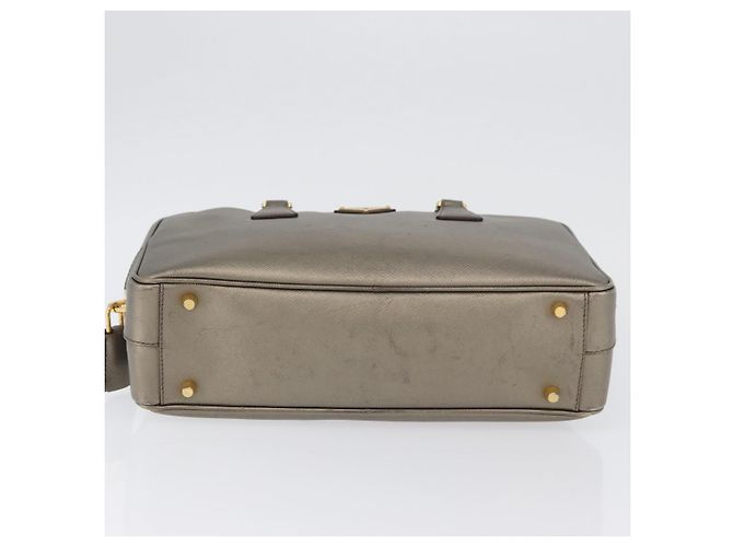 Saffiano PRADA Borsa a mano in pelle Safiano oro Auth am11051A D'oro - vista 5