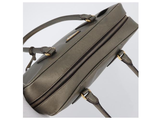 Saffiano PRADA Borsa a mano in pelle Safiano oro Auth am11051A D'oro - vista 6