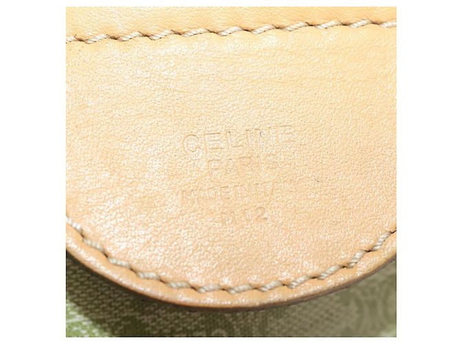 Céline Borsa Boston in tela Macadam CELINE PVC Beige Oro Auth 170952 D'oro - vista 12