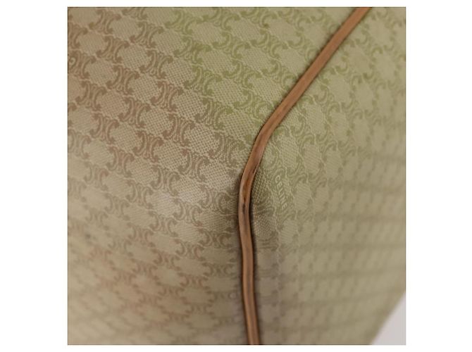 Céline Borsa Boston in tela Macadam CELINE PVC Beige Oro Auth 170952 D'oro - vista 16