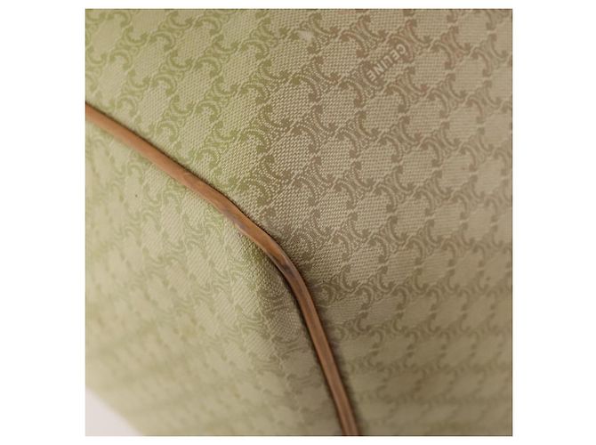 Céline Borsa Boston in tela Macadam CELINE PVC Beige Oro Auth 170952 D'oro - vista 17