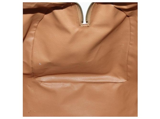 Céline Borsa Boston in tela Macadam CELINE PVC Beige Oro Auth 170952 D'oro - vista 21