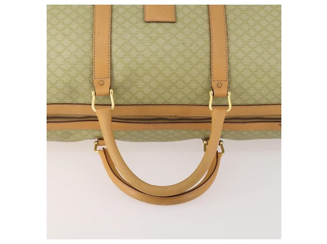 Céline Borsa Boston in tela Macadam CELINE PVC Beige Oro Auth 170952 D'oro - vista 8