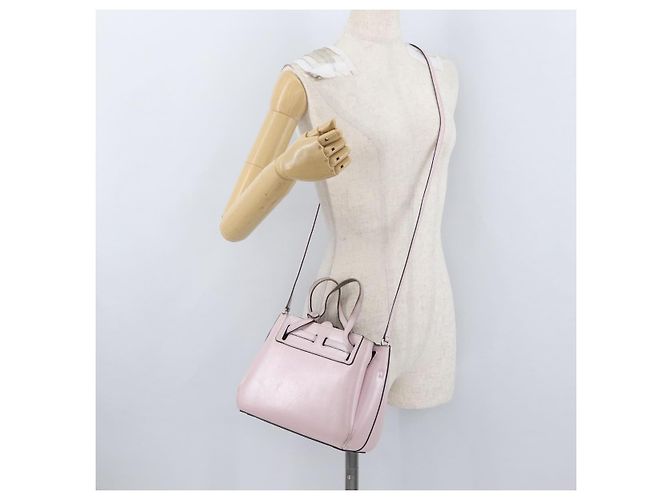 Borsa a Spalla LOEWE in Pelle Rosa Argento Autentica bs33996 - vista 23