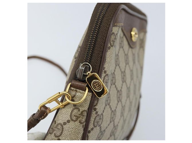 Gucci Borsa a Spalla GG Supreme PVC Beige Oro 97 02 068 Auth ka3083 D'oro - vista 15