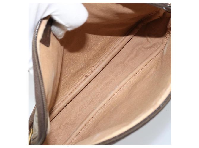 Gucci Borsa a Spalla GG Supreme PVC Beige Oro 97 02 068 Auth ka3083 D'oro - vista 17