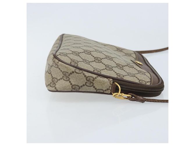 Gucci Borsa a Spalla GG Supreme PVC Beige Oro 97 02 068 Auth ka3083 D'oro - vista 4