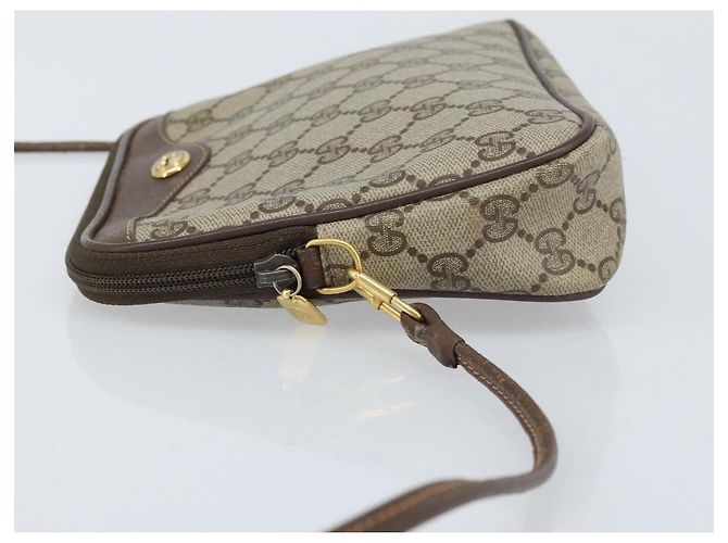 Gucci Borsa a Spalla GG Supreme PVC Beige Oro 97 02 068 Auth ka3083 D'oro - vista 5