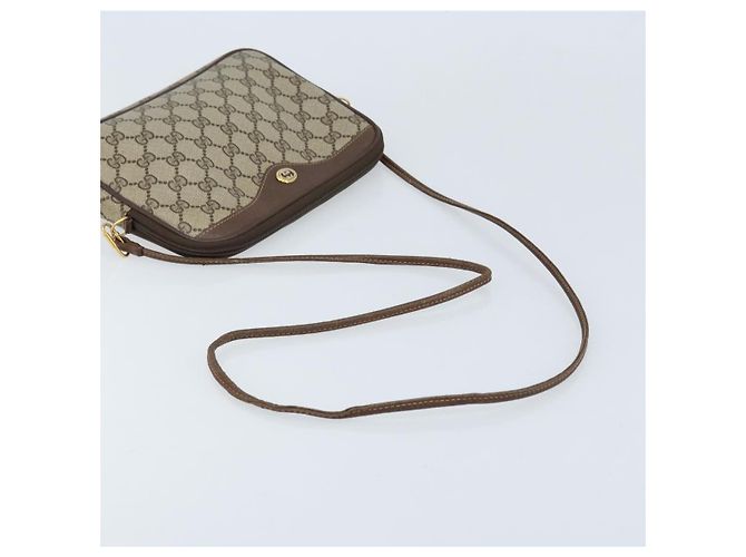 Gucci Borsa a Spalla GG Supreme PVC Beige Oro 97 02 068 Auth ka3083 D'oro - vista 7