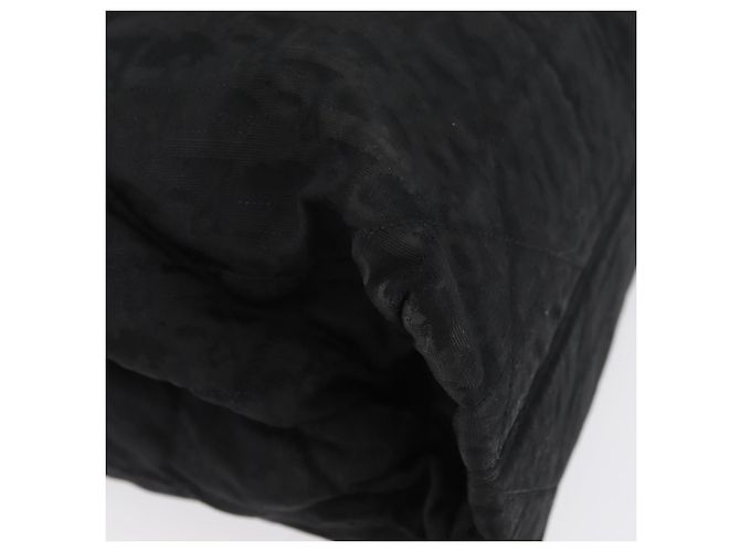 Borsa a mano Christian Dior in nylon nero e argento Auth bs33989 - vista 10